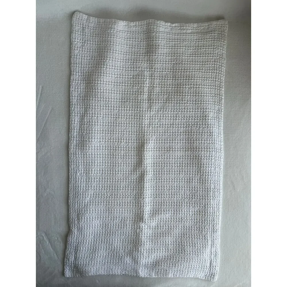 Pottery Barn 36x20 Crisp White Waffle King Pillow Sham‎ Cover Coastal Cottage